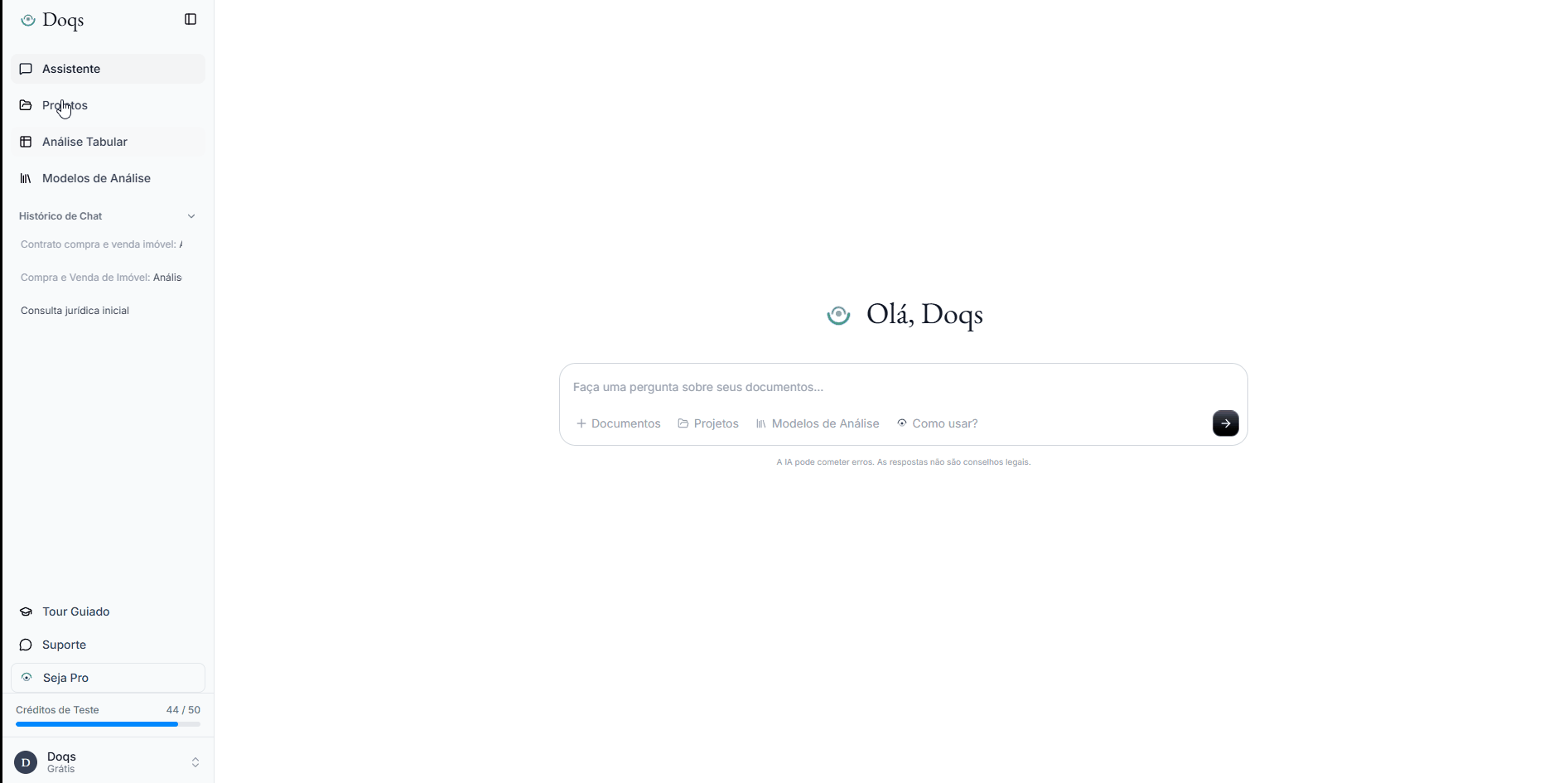 Demonstração do Doqs em ação